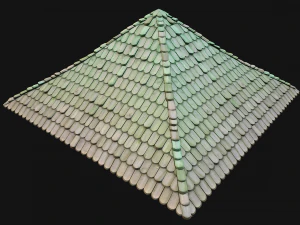Medieval Tile Pyramid Roof 3D Model