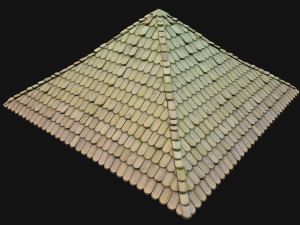 Medieval Tile Pyramid Roof 3D Model