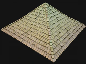 Medieval Tile Pyramid Roof 3D Model