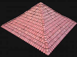 Medieval Tile Pyramid Roof 3D Model
