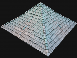 Medieval Tile Pyramid Roof 3D Model