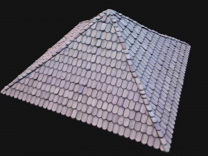 Medieval Tile Pyramid Roof 3D Model