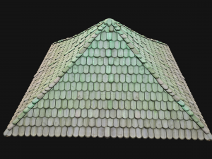 Medieval Tile Pyramid Roof 3D Model