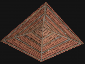 Medieval Tile Pyramid Roof 3D Model