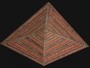 Medieval Tile Pyramid Roof 3D Model