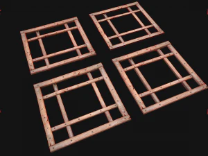 Medieval Corner Roof 3D Model