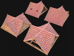 Medieval Corner Roof Modelo 3D