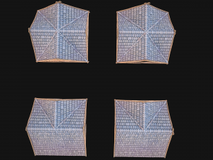 Medieval Corner Roof Modelo 3D