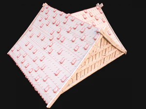 Medieval Corner Roof 3D Model