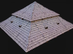 Grande piramide del tetto medievale Modello 3D