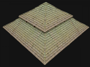 Medieval Roof Large Pyramid Model 3D