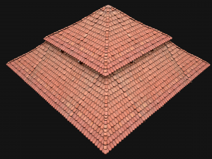 Medieval Roof Large Pyramid Model 3D
