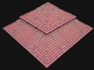 Medieval Roof Large Pyramid Model 3D