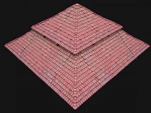 Medieval Roof Large Pyramid 3D Model