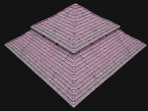 Medieval Roof Large Pyramid Model 3D