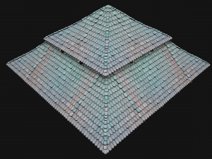 Medieval Roof Large Pyramid Model 3D