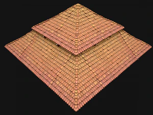 Medieval Roof Large Pyramid 3D Model