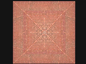 Medieval Roof Large Pyramid 3D Model