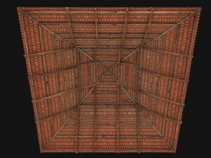 Medieval Roof Large Pyramid Model 3D