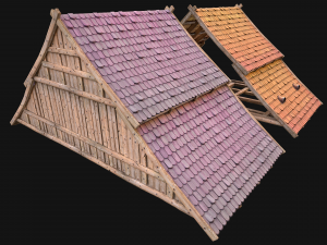 Medieval Tile Roof Constructor 3D Model
