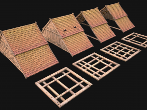 Medieval Tile Roof Constructor 3D Model