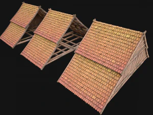 Medieval Tile Roof Constructor 3D Model
