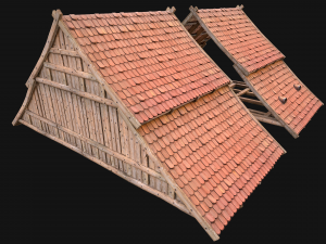 Medieval Tile Roof Constructor 3D Model