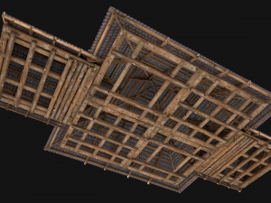 Medieval Roof Tile Modular 3D 모델