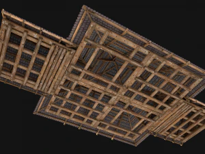 Medieval Roof Tile Modular 3D Model