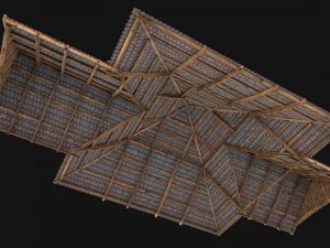 Medieval Roof Tile Modular 3D Model