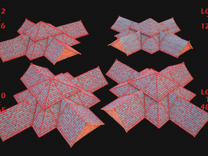 Medieval Roof Tile Modular 3D 모델