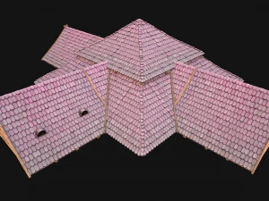 Medieval Roof Tile Modular 3D Model