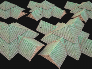Medieval Roof Tile Modular 3D 모델