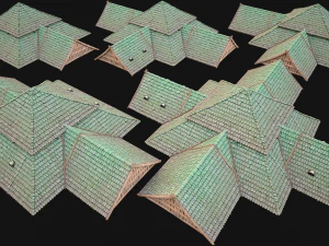 Medieval Roof Tile Modular 3D Model