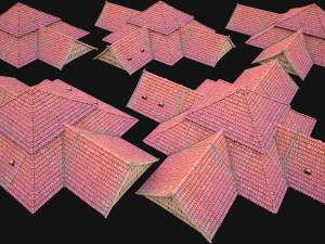 Medieval Roof Tile Modular 3D 모델