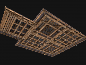 Medieval Roof Tile Modular 3D 모델