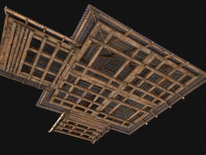 Medieval Roof Tile Modular 3D 모델