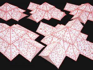 Medieval Roof Tile Modular 3D 모델