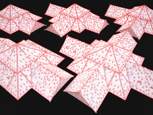 Medieval Roof Tile Modular 3D Model