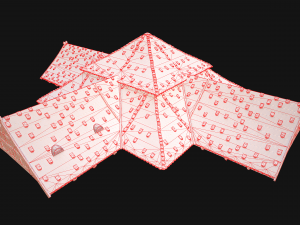 Medieval Roof Tile Modular 3D 모델