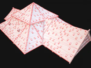 Medieval Roof Tile Modular 3D Model