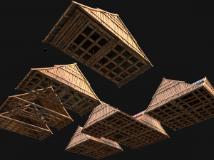 Medieval Tiled Roof for House 3Dモデル