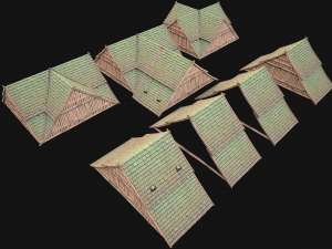 Medieval Tiled Roof for House 3Dモデル