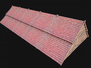 Medieval Tiled Roof for House 3Dモデル