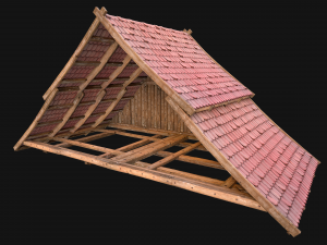 Medieval Tiled Roof for House 3Dモデル