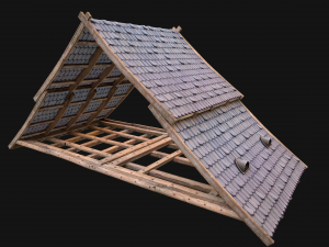 Medieval Tiled Roof for House 3Dモデル