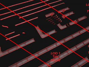 Gutter System Medieval Roof 3D 模型