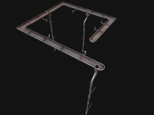 Gutter System Medieval Roof 3D 模型