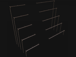 Gutter System Medieval Roof 3D 模型