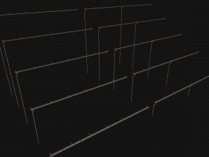 Gutter System Medieval Roof 3D 模型